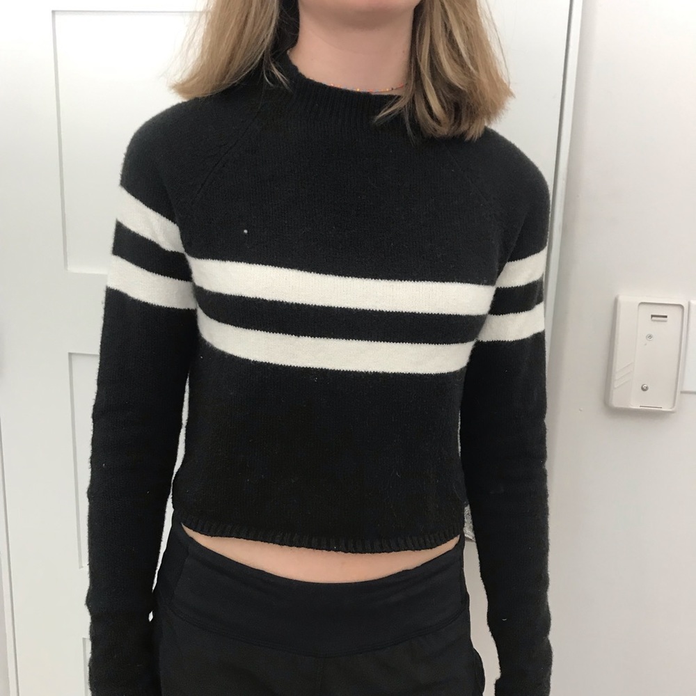 cropped black sweater